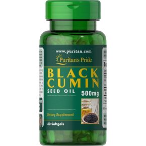 Puritan's Pride Black Seed Oil with Cumin 500mg, 60 Softgels by Puritan's Pride, 60 Count, White