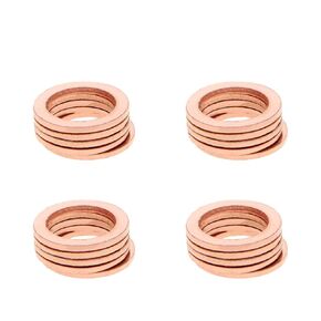 MroMax Copper Flat Washer Sealing Washers-M24 Metric Round Seal Gasket 0.94" ID x 1.18" OD x 0.06" Thickness Hardware Tool Fastener for Electrical Connections 10Pcs