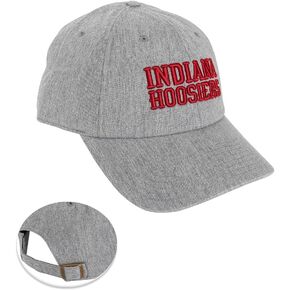 Desert Cactus Indiana University Baseball Hat Hoosiers Bloomington Brimmed Embroirderd Hats Cap Adjustable Cloth Strap Adult (Style O1) Gray
