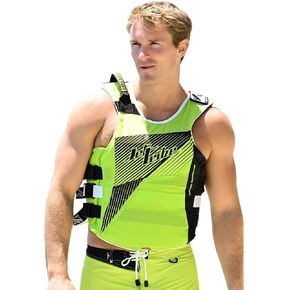 Jettribe US Coast Guard Life Vest Hyper Series | Type 3 PFD | Side-Entry Jet Ski Vest