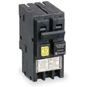 SCHNEIDER ELECTRIC 120/240-Volt 25-Amp HOM225GFI Miniature Circuit Breaker 120/240V 25A