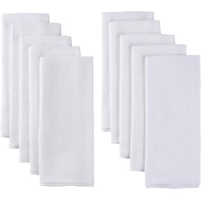 GERBER 10 Count Prefold Birdseye Diaper with Pad, White (Pack of 2)