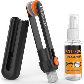 3 in 1 Glasses Cleaner, Glasses Cleaning kit with 30ml Anti Fog Glasses Cleaners Spray and 2X Microfiber Cloth(15x15cm),Portable Glasses Cleaner Tool,Blue