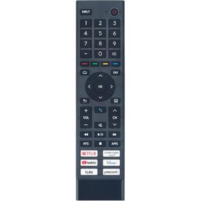 RIVIERA ERF3S90H Replacement voice remote control for Hisense Smart Google TV Model 43A6H 50A6H 55A6H 65A6H 75A6H 50U6H 55U6H 65U6H 75U6H 65U8H 75U8H with 6 Shortcut Keys