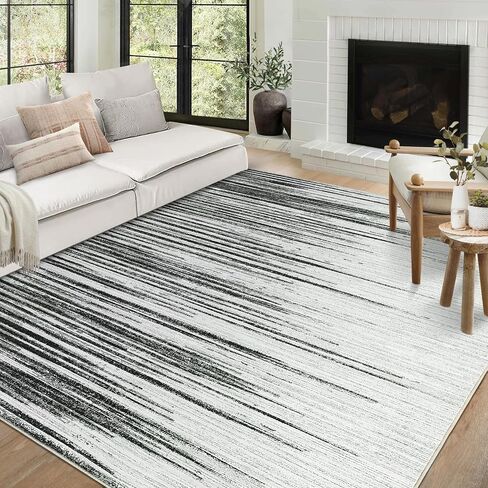 Washable Runner Rug 2x6 Runner Modern Geometric Rug Striped Non Slip Kitchen Rugs Entryway Rug Blue Linear Soft Bathroom Rugs Stain Resistant Carpet for Hallway Laundry Blue 2'x6' in Saudi Arabia