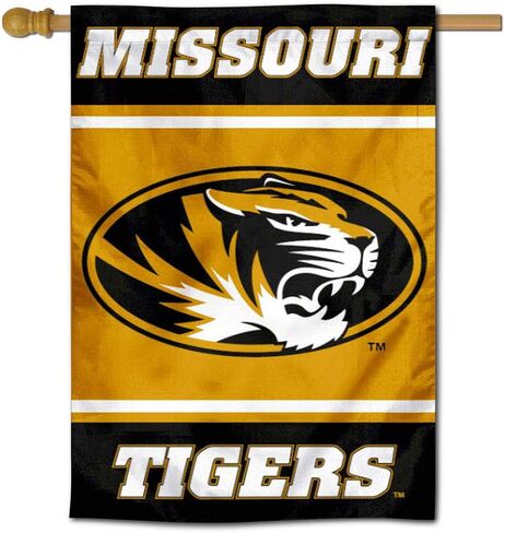 شركة College Flags & Banners Co. علم منزل Missouri Tigers ذو الوجهين والمزدوج الجوانب in Saudi Arabia