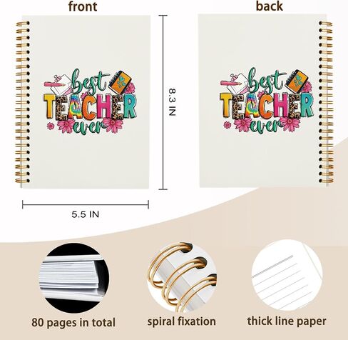 Teacher Gifts Notebook Journal for Work Office School,Appreciation Gift for Teacher,Thank You Gift,Made To Teach Hardcover Spiral Notebook 5.5x8.3 in Saudi Arabia