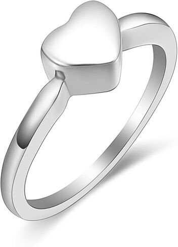 Heart Shape Urn Ring for Ashes for Women Men Finger Ring Memorial Jewelry for Loved Ones Ashes with Filling Kits in Saudi Arabia