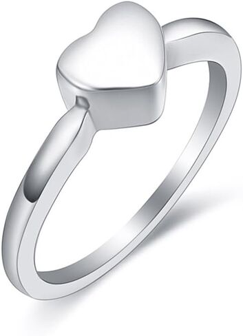 Heart Shape Urn Ring for Ashes for Women Men Finger Ring Memorial Jewelry for Loved Ones Ashes with Filling Kits in Saudi Arabia