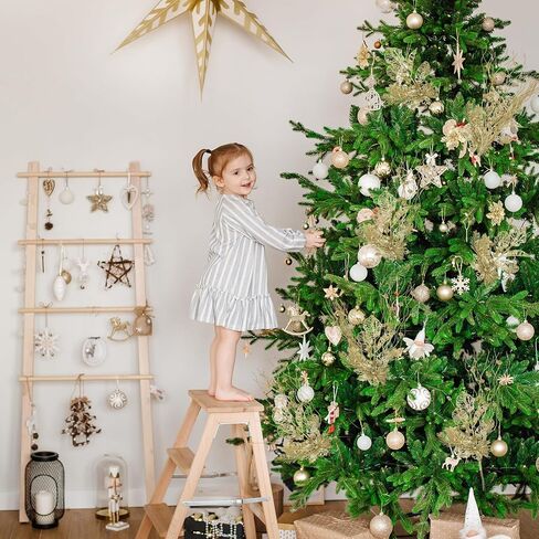 36 Pcs Christmas Tree Picks 17'' Sprays Artificial Flower Glitter Berry Stem Ornaments Decorative Branches Twigs Sprigs Sticks for Xms Tree Vase DIY Wreath Crafts Fireplace (Champagne) in Kuwait