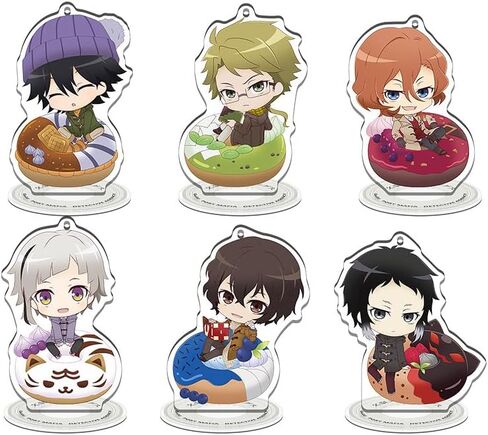 6pcs Bungou Stray Dogs Figure Osamu Dazai Cosplay Figure Acrylic Display Standing Figures (02) in Saudi Arabia