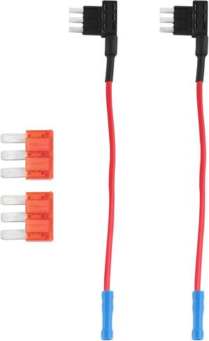 2Pcs Circuit Fuse Piggy Back Adapter Fuse Cap and Hardwire Kit 10A Micro3 in Saudi Arabia