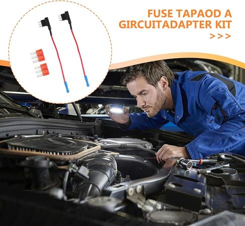 2Pcs Circuit Fuse Piggy Back Adapter Fuse Cap and Hardwire Kit 10A Micro3 in Saudi Arabia