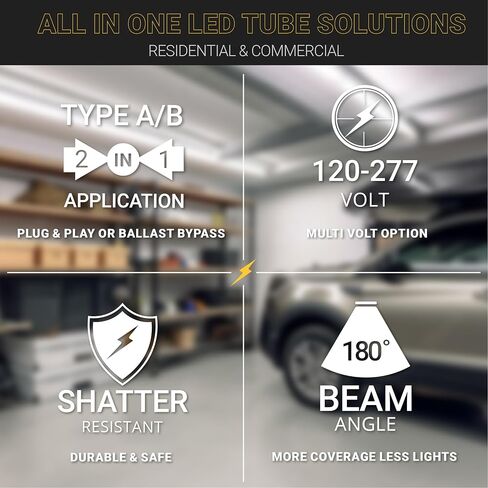 NUWATT 30 حزمة، 4FT T5 LED أضواء أنبوبية من النوع A+B، مصابيح LED T5 هجينة 5000K ضوء النهار، سطوع عالي 3200LM 24W، التوصيل والتشغيل أو تجاوز الصابورة، طاقة مزدوجة الأطراف، استبدال T5 للفلورسنت، UL، G5 in Saudi Arabia