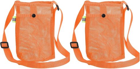 uxcell Water Bottle Holder with Adjustable Shoulder Straps Water Bottle Carrier Bag Mesh Crossbody Water Bottle Carrier with Pocket for Sports Hiking Walking Travel in Saudi Arabia