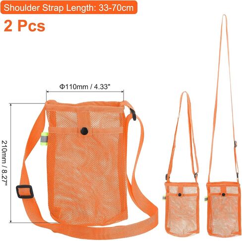 uxcell Water Bottle Holder with Adjustable Shoulder Straps Water Bottle Carrier Bag Mesh Crossbody Water Bottle Carrier with Pocket for Sports Hiking Walking Travel in Saudi Arabia