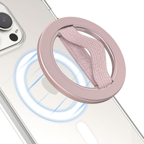 EWA MagOne Lite 2nd Gen Phone Grip with Replaceable Elastic Finger Loop, Removable Magnetic Ring Holder Loop, Accessories for iPhone 15, 14, 13 Pro/Max/Plus-Black in Saudi Arabia
