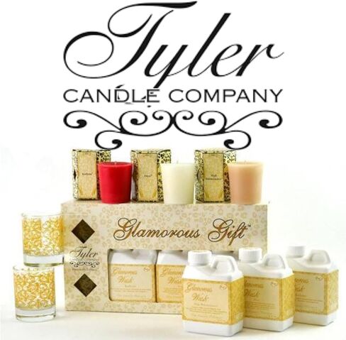 مجموعة هدايا تايلر كاندل براقة مع 3 غسول براقة، و3 شموع نذرية، و2 كأس نذري، حزمة مع قلم مزيل البقع - ديفا، صيانة عالية، كاتينا in Kuwait