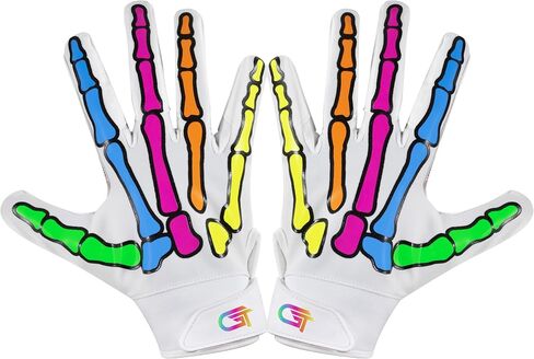 Glorious Traders Youth Football Gloves American Wide Receiver Football Gloves for Adult Men Women & Boys with Super Sticky Silicone Grip Palms Ultimate Performance Booster in Kuwait