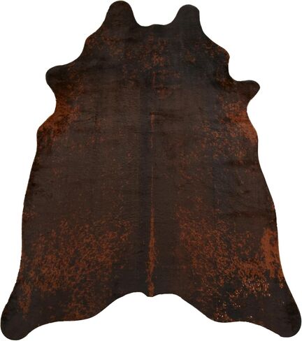 MustMat Cowhide Area Rug(4.6ft x 6.6ft) - Large Western Print Carpet for Living Room Decor -Brown Print Design in Saudi Arabia