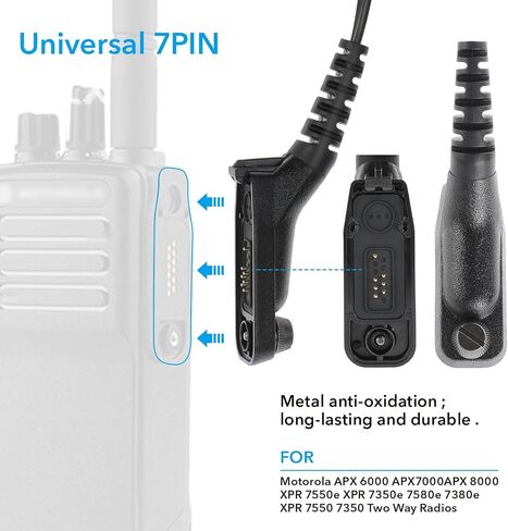 Walkie Talkies Earpiece with Mic 2 Pin Acoustic Tube Headset Compatible with Baofeng UV-5R Retevis H-777 RT21 RT22 Kenwood 2 Way Radio Arcshell AR-5 Two Way Radio in Saudi Arabia
