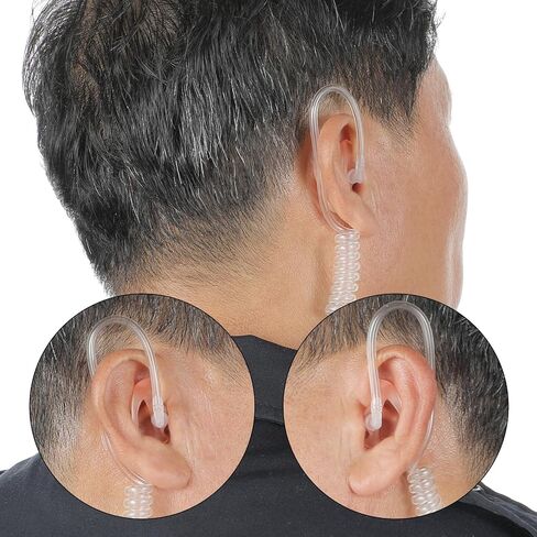 Walkie Talkies Earpiece with Mic 2 Pin Acoustic Tube Headset Compatible with Baofeng UV-5R Retevis H-777 RT21 RT22 Kenwood 2 Way Radio Arcshell AR-5 Two Way Radio in Saudi Arabia
