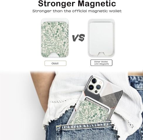 for Magsafe Wallet, Magnetic Wallet Card Holder for iPhone 15, iPhone 14/13/12 Series, Leather Magnetic Phone Wallet with Powerful Magnet, Fit 3 Cards (Tortoise Shell) in Saudi Arabia