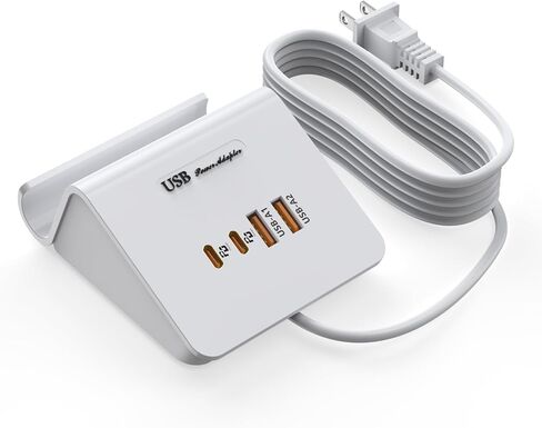 محطة شحن USB متعددة WUKUR مع محطة شحن USB وUSB C لأجهزة متعددة، شاحن USB C لهاتف iPhone 15/Pro/Pro Max/Samsung Galaxy، Google Pixel، HTC(رمادي-25W) in Saudi Arabia