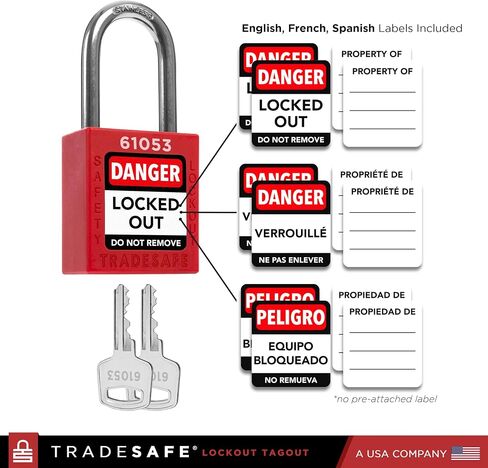TRADESAFE Lockout Tagout Station with 20 Keyed Different Loto Locks, 6 Lockout Hasps, 60 Lock Out Tags, Lock Out Tag Out Kit Station, Lock Out Kit Cabinet 22-1/2 x 18 x 3 inches in Saudi Arabia