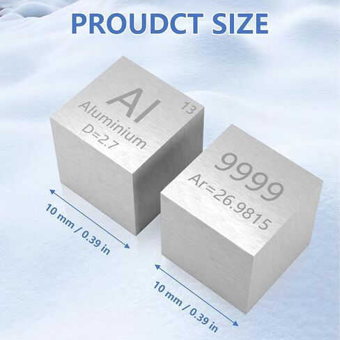 Tin Cube Sn 99.99% Metal Element Cube Pure 10mm Density Cube for Elements Collection DIY Teacher Science Creative Gift (0.39",Sn) in Saudi Arabia