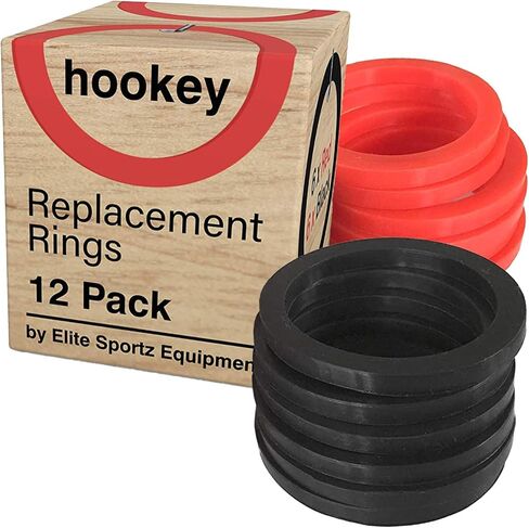 Elite Sportz Classic Hookey Ring Toss Replacement Rings, Grab an Extra 12 Rings, 6 red, and 6 Black, for Play with Classic 12 Inches Size Hookey toss Game in Kuwait
