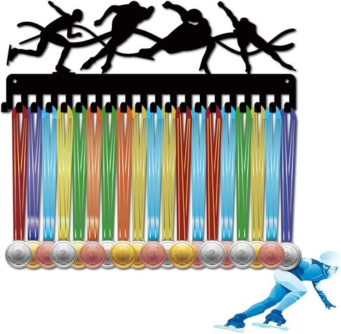 CREATCABIN Judo Medal Holder Display Medal Hangers Sports Frame Wall Mount Rack Iron Hooks Judo Belt Medal Hanger Organizer for Hanging Over 60 Medals Badges Wrestling Throwing Medalist 15.7 x 5.9Inch in Saudi Arabia