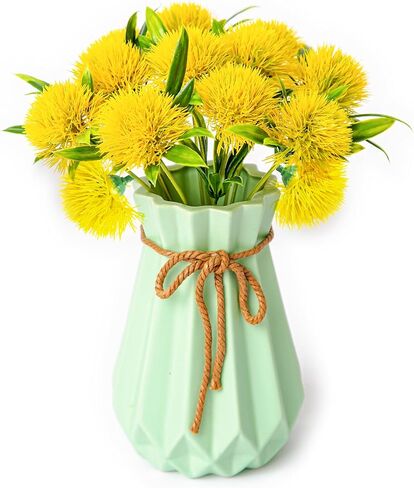 11pcs Artificial Dandelion Yellow Simulation Dandelion Ball Faux Flowers Arrangement for Bouquet Wedding Party Home Desktop Decor in Saudi Arabia