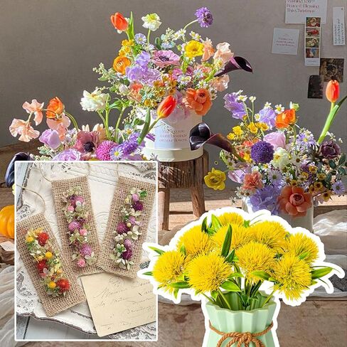 11pcs Artificial Dandelion Yellow Simulation Dandelion Ball Faux Flowers Arrangement for Bouquet Wedding Party Home Desktop Decor in Saudi Arabia