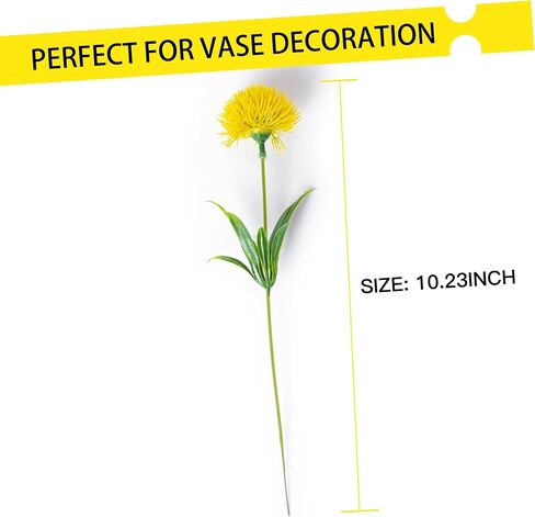 11pcs Artificial Dandelion Yellow Simulation Dandelion Ball Faux Flowers Arrangement for Bouquet Wedding Party Home Desktop Decor in Saudi Arabia