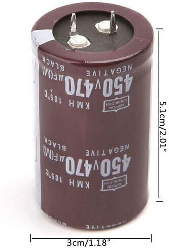 مكونات اللحام الكهربائي 450V 470 فائق التوهج الألومنيوم كهربائيا مكثف 30x50mm in Saudi Arabia