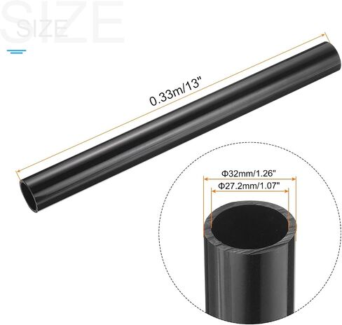 MECCANIXITY PVC Rigid Round Pipe 67.8mm ID 75mm(3 inch) OD 330mm/13" Light Grey High Impact for Water Pipe Crafts Cable Sleeve in Saudi Arabia
