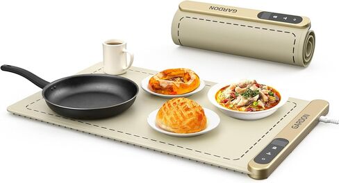 Gardon Food Warming Mat, Efficient and Uniform Heating,Easy to Clean Warming Mat for Food, Upgraded Graphene Heating Wire, 6 Adjustable Temperature Settings, Suitable for Party, Camping and Daily Use in Saudi Arabia