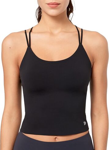 Yvette Longline Sports Bra for Women Seamless Strappy Removable Pads Tank Top Yoga Workout Tops in Saudi Arabia