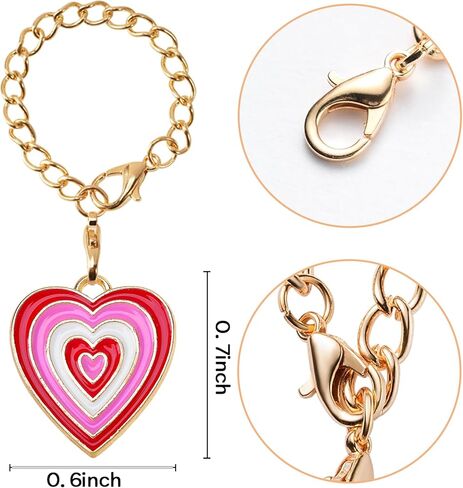 Cute Heart for Stanley Cup Colorful Heart Accessories for Water Bottle with handle Women Girls Gifts (Pink) in Kuwait