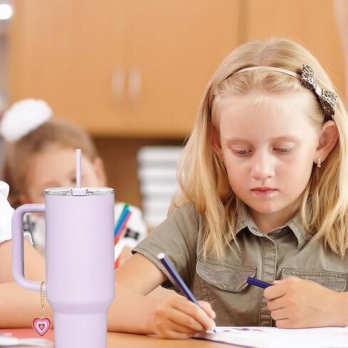 Cute Heart for Stanley Cup Colorful Heart Accessories for Water Bottle with handle Women Girls Gifts (Pink) in Kuwait