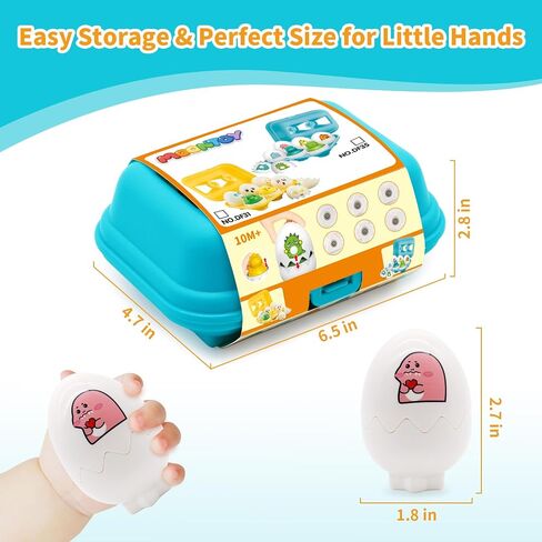 MOONTOY Montessori Hide & Squeak Chicken Egg Toys Toddlers 1-3 Educational Learning Toys for 1 2 3 Year Old Girl Boy Gift Color Sorting Travel Baby Chick Toys 12-18 Months Sensory Shape Sorter Puzzle in Saudi Arabia