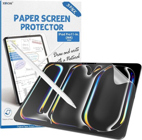 XIRON 3-Pack Paper Screen Protector for iPad Air 11 inch (M2), Matte PET Screen Protector for iPad Air 11" 2024, Like Writing and Drawing on Paper, Anti-Glare & Anti-Scratch in Saudi Arabia