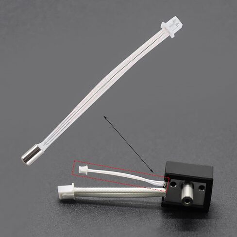 مستشعر درجة الحرارة BCZAMD Ender 3 S1 Pro NTC100K الثرمستور لكتلة سخان Spritee Extruder Hotend، درجة حرارة عالية +280 درجة مئوية OD 3.0 مم متوافق مع جزء الطابعة ثلاثية الأبعاد Crealit CR10 Smart Pro in Kuwait