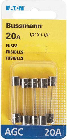 Bussman BP/AGC-20 RP 20 Amp Fuses 5 Count in Saudi Arabia