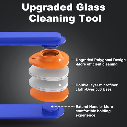 3 in 1 Glasses Cleaner, Glasses Cleaning kit with 30ml Anti Fog Glasses Cleaners Spray and 2X Microfiber Cloth(15x15cm),Portable Glasses Cleaner Tool,Blue in Saudi Arabia
