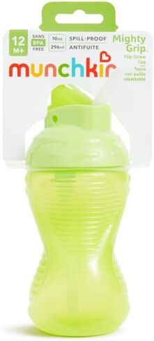 أكواب الشرب مايتي جريب من مانشكين بسعة 10 أونصة - متينة، خالية من مادة BPA، كوب بقشة بتصميم محيطي وقش سيليكون ناعم مانع للتسرب - أكواب للأطفال الصغار، آمنة للاستخدام في غسالة الأطباق (مرجاني عدد 2) in Saudi Arabia