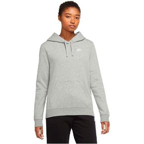 Nike Women's Club Fleece Pullover Hoodie Gray