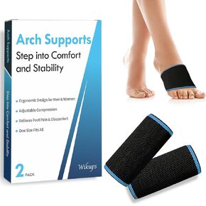 2 Pcs Arch Support Braces for Plantar Fasciitis Relief, Adjustable Arch Support Inserts Compression Arch Support Sleeves for Flat Feet,Fallen Arches,High Arches,Heel Fatigue