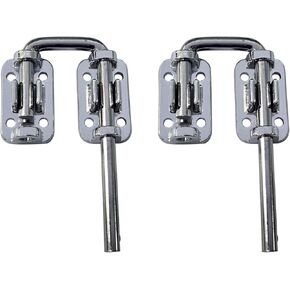 QCAA Sliding Door Loop Lock, Child Safe & Home Security, for Patio French Door, 1-1/4", Chrome Plated, 2 Pack, Made in Taiwan
